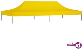 vidaXL Tetto per Tendone per Feste 6x3 m Giallo 270 g/m²