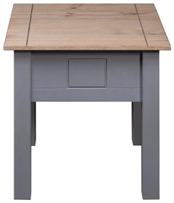 Comodino grigio 50,5x50,5x52,5 cm in legno di pino panama range