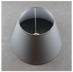 Paralume di ricambio per lampada da tavolo con attacco E27, 24x40 cm, grigio