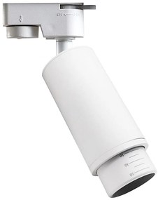 Faretto per sistema a binario MICA 1xGU10/25W/230V Monofase bianco