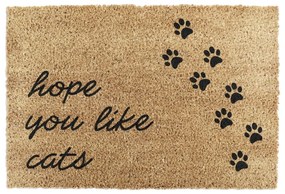 Zerbino in fibra di cocco 40x60 cm Hope You Like Cats - Artsy Doormats