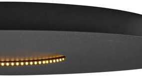 Plafoniera moderna nera 60cm con LED dimmerabile a 3 livelli - Morning