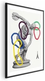Poster - Collage Graphic - Discus Thrower - Sculpture Cornice nera con margine 60x90