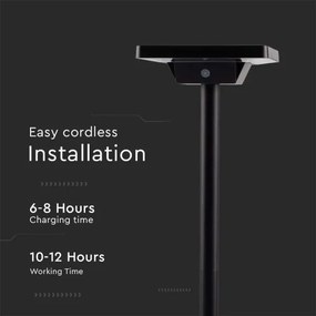 Lampada solare LED da esterno LED/2W/3,7V IP65 3000/4000/6500K 2600 mAh