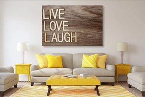 Stampa su tela – Con parole - Live Love Laugh