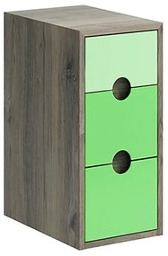 Base per mobile bagno Kompas 3 cassetti P 45 x L 30 x H 64.6 cm verde