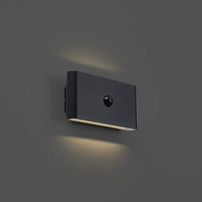 Lampada da parete nera Sensore Lux Magnetico Incl. LED Ricaricabile - Batt