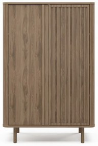 Armadietto di colore naturale con effetto rovere 86x130x40 cm Salma – Marckeric