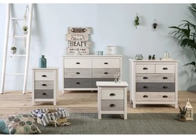 Comodino bianco e grigio Romantica - Marckeric