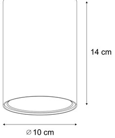 Faretto da incasso moderno beige GU10 50 mm rotondo - Deep