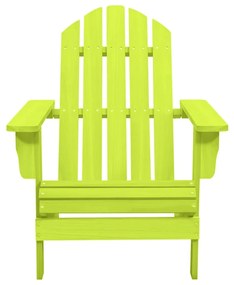 Sedia da giardino adirondack in legno massello di abete verde