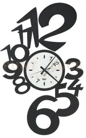 Orologio da parete di design lupin grande nero e bianco marmo