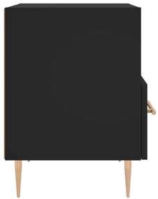 Comodino Nero 40x35x47,5 cm in Legno Multistrato