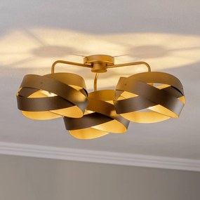 Plafoniera soffitto Tornado Euluna, dimmerabile, Marrone / Ruggine, Soggiorno / Sala da pranzo, Metallo, Moderno, Plafoniera