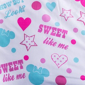 Biancheria da letto singola per bambini in microfibra 140x200 cm Minnie Sweet Like Me - Jerry Fabrics