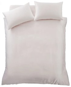 Set copripiumino e federa rosa in raso di seta per letto matrimoniale e per letto esteso 230x220 cm Silky Soft – Catherine Lansfield