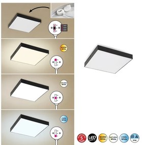 Rabalux - Plafoniera LED/24W/230V 2800-6000K IP44 nera