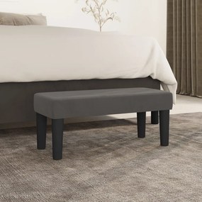 Panca Grigio Scuro 70x30x30 Cm İn Velluto /