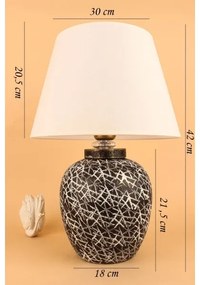 Lampada da tavolo RAMZES 1xE27/40W/230V bianco/nero