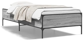 Giroletto Grigio Sonoma 90x200 Cm Legno Multistrato E Metallo /