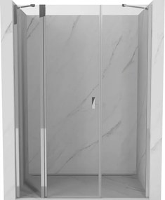 Mexen Mist porta doccia a battente 130 cm, trasparente, cromo - 8A4-130-001-01-00