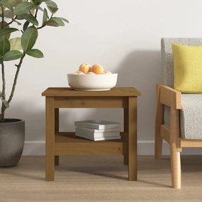 Tavolino da salotto miele 45x45x40 cm legno massello di pino