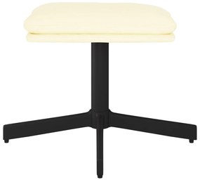 Poggiapiedi crema 60x60x36 cm in similpelle