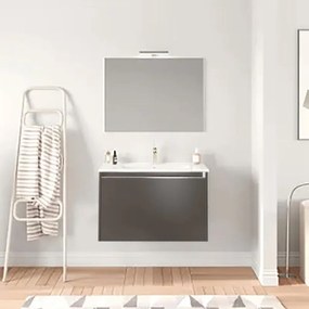 Mobile sottolavabo e lavabo Cielo per vasca centrale tortora chiaro L 60 cm