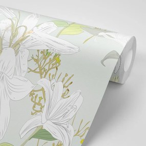 Carta da parati – Giglio disegnato
