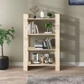 Libreria/divisorio 80x35x125 cm in legno massello di pino