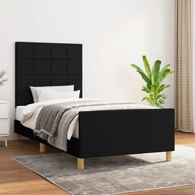 Giroletto Senza Materasso Nero 80x200 Cm Tessuto /