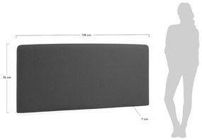 Kave Home - Fodera per testiera Dyla nera per letto 160 cm