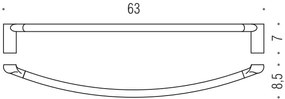 Colombo Luna B0110 Portasciugamani 63 cm in cromall cromo