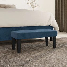 Panca Blu Scuro 70x30x30 Cm İn Velluto /