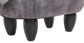 Pouf animaletto in velluto grigio DOGGY Beliani