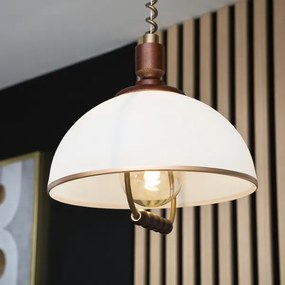 Lampadario a scomparsa RAMONA 1xE27/60W/230V beige/marrone scuro