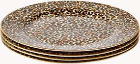 Set di 4 piatti da colazione in Fine China Leopard