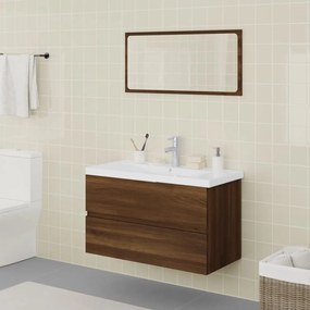 Set Mobili Da Bagno Rovere Marrone İn Legno Multistrato /