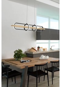 Lampadario LED design Avenue nero, NOVECENTO