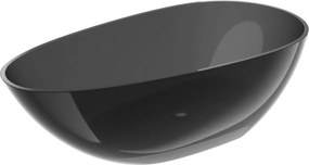 Mexen Glass black vasca da bagno freestanding trasparente 160 x 80 cm, tappo cromato - 58061608013