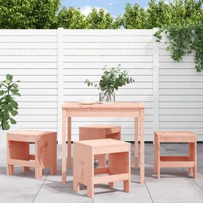 Set Da Pranzo Per Giardino 5 Pz İn Legno Massello Di Douglas /
