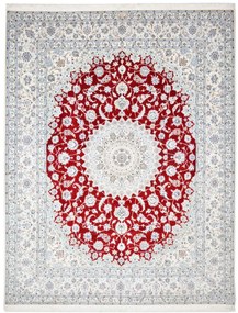 Nain Tappeto 270x210 Rosso (Iran) Annodato A Mano