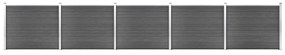 Set Pannelli Di Recinzione İn Wpc 872x146 Cm Nero /
