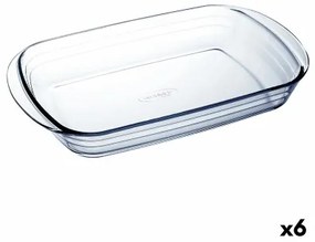 Pirofila da Forno Ô Cuisine Ocuisine Vidrio Rettangolare Trasparente Vetro 6 Unità 35 x 22 x 6 cm