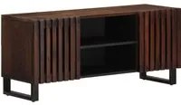 Mobile Porta TV Marrone e Nero 105x34x46 cm in Legno di Mango 377438