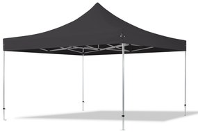 TOOLPORT 4x4m gazebo pieghevole PES, PROFESSIONAL alluminio, nero - (600174)