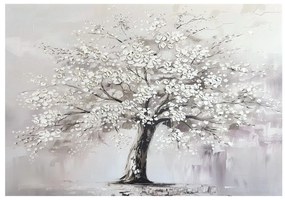 Quadro con elementi dipinti a mano 70x100 cm White Tree – Styler