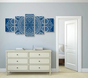 Quadri 5 pezzi – Mandala etnica delicata