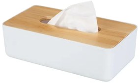 WENKO 25318100 - Box porta cosmetici ROTELLO 24 x 12,7 cm bianco/marrone