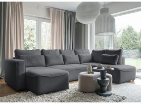 Divano letto angolare grigio scuro (a U) Homely Tommy - Miuform